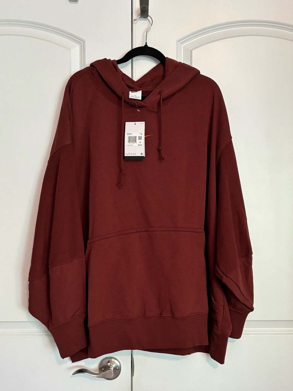 Nike Women's Oversized Hoodie Burgundy Size 3X New
